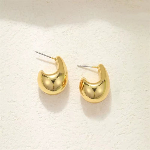 Chunky Gold Teardrop Earrings - Premium Stainless Steel