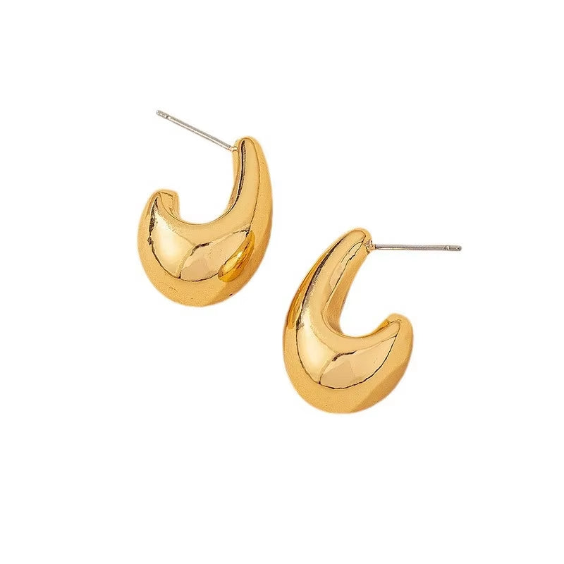 Chunky Gold Teardrop Earrings - Premium Stainless Steel
