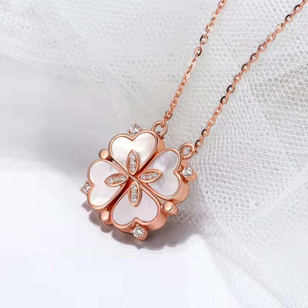 Love & Luck" Magnetic Clover Necklace - 2-in-1 Convertible Design