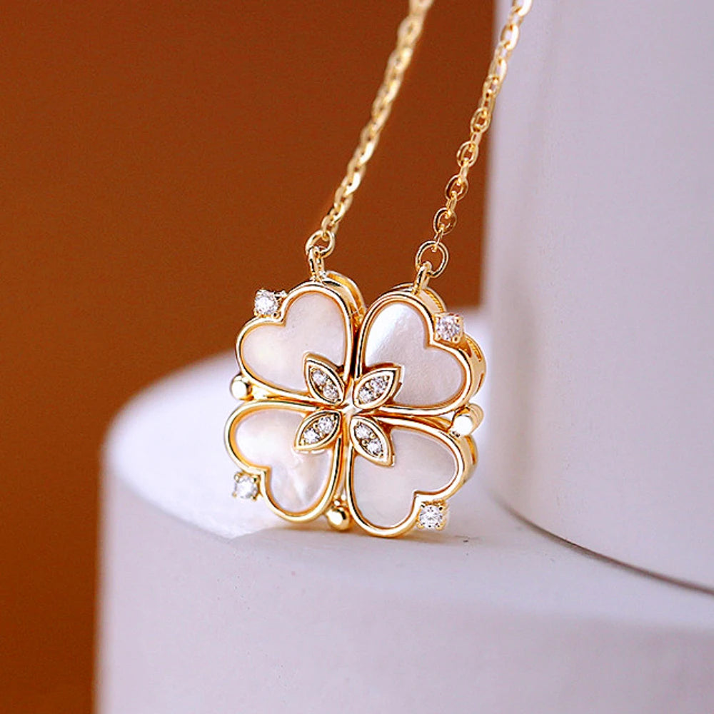 Love & Luck" Magnetic Clover Necklace - 2-in-1 Convertible Design
