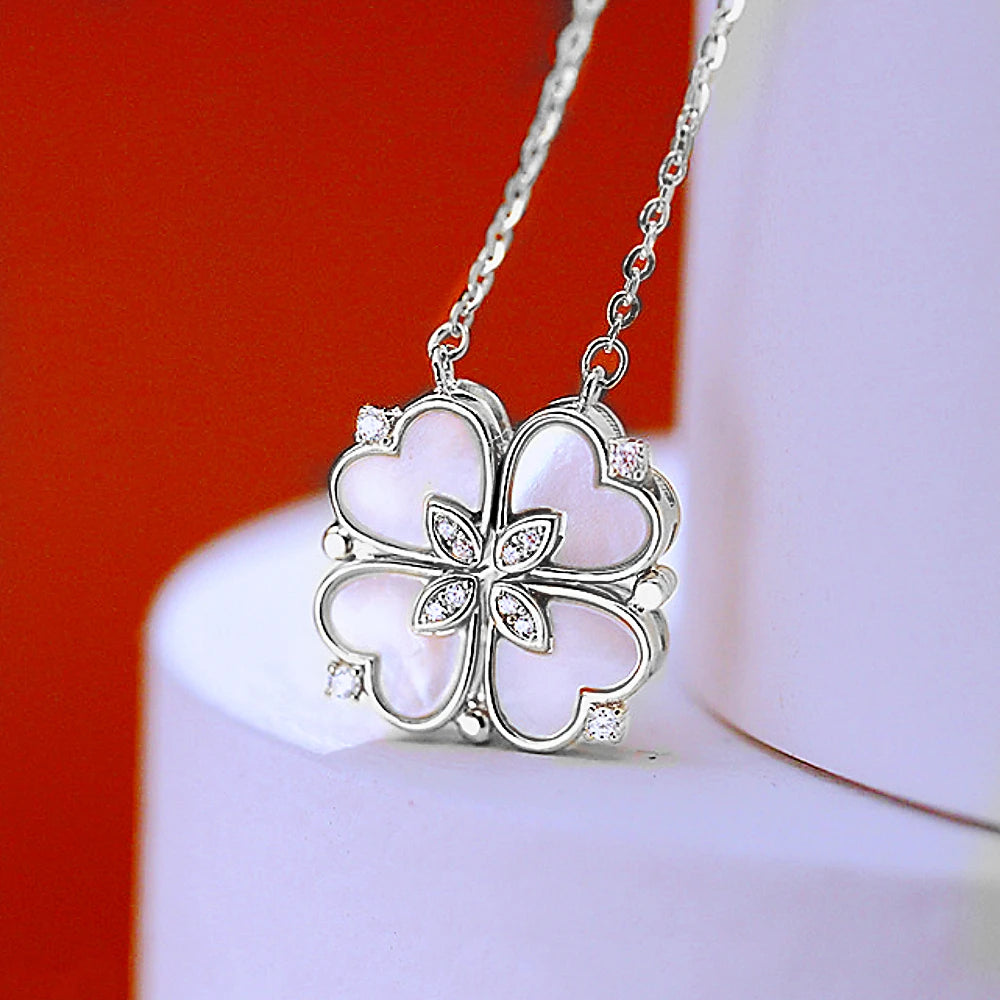 Love & Luck" Magnetic Clover Necklace - 2-in-1 Convertible Design