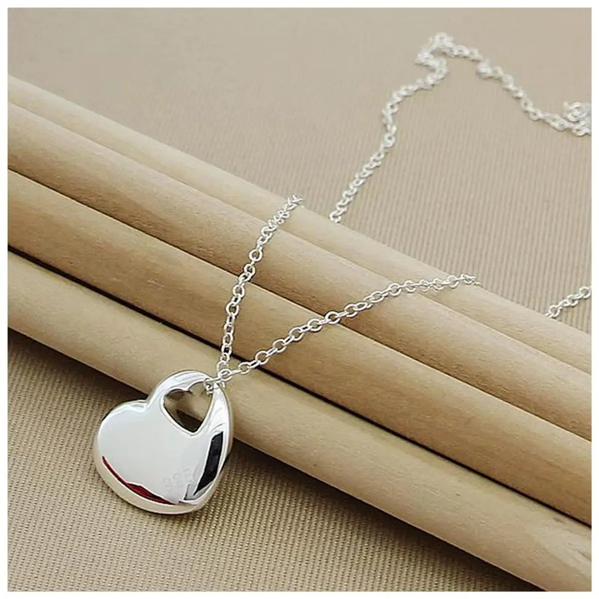 Timeless Silver Heart Necklace | Perfect Gift for Her or For You