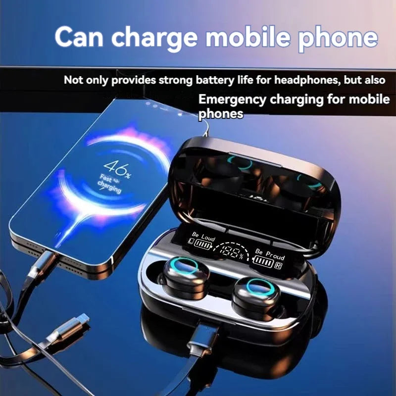 M10 Wireless Headphones TWS Bluetooth Touch Control Earphones Sport Earbuds Hifi Stereo Gaming Headset with Mic for Smartphone