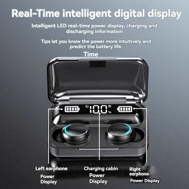 M10 Wireless Headphones TWS Bluetooth Touch Control Earphones Sport Earbuds Hifi Stereo Gaming Headset with Mic for Smartphone