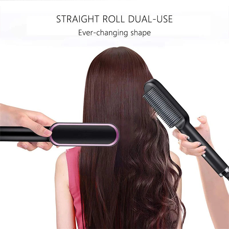 Professional Thermal Straightening Brush - Quick, Frizz-Free Styling in Minutes