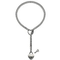 Urban "Locked Heart" Necklace - Cuban Chain with Heart Padlock & Key